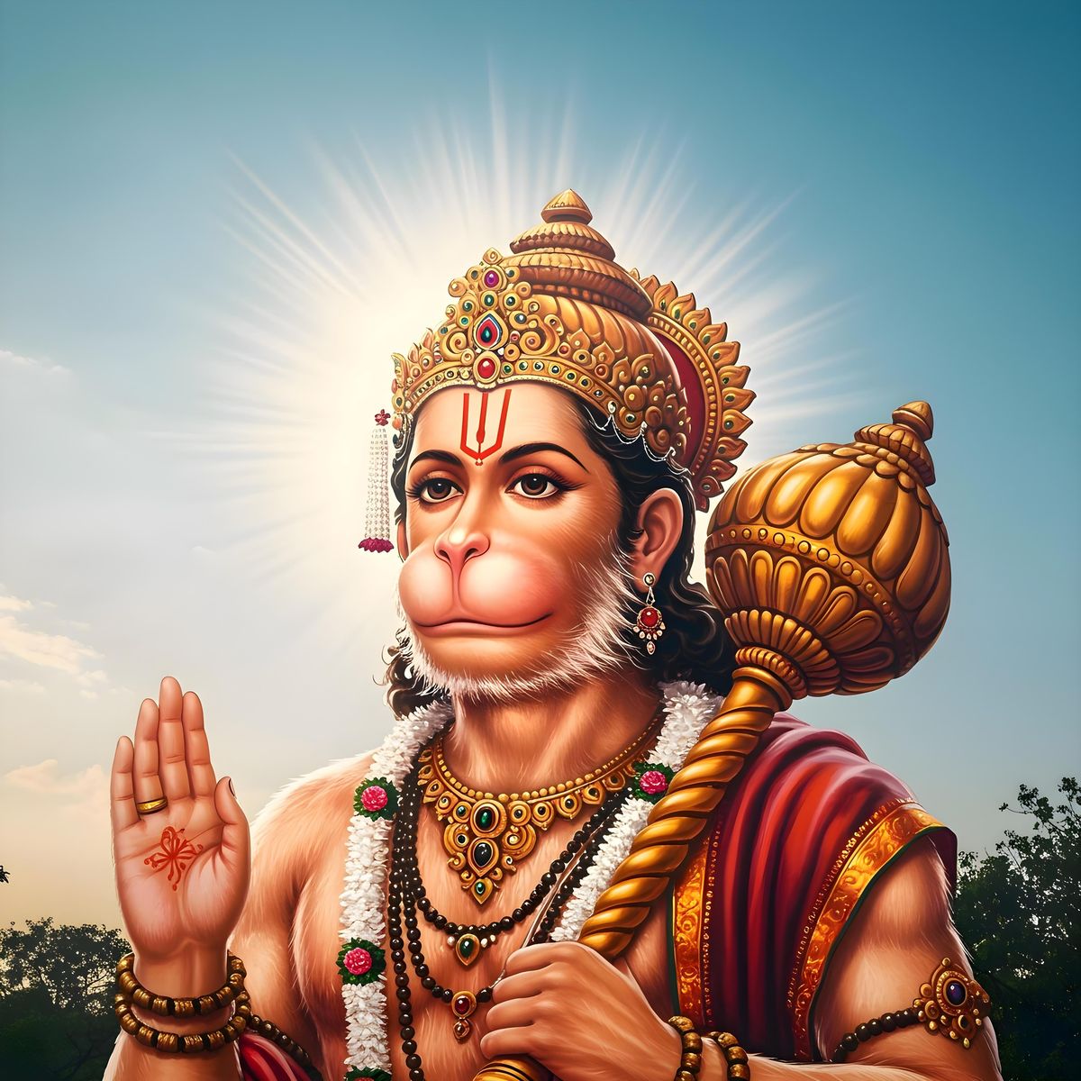 Lord Hanuman, to whom the Hanuman Chalisa is sung