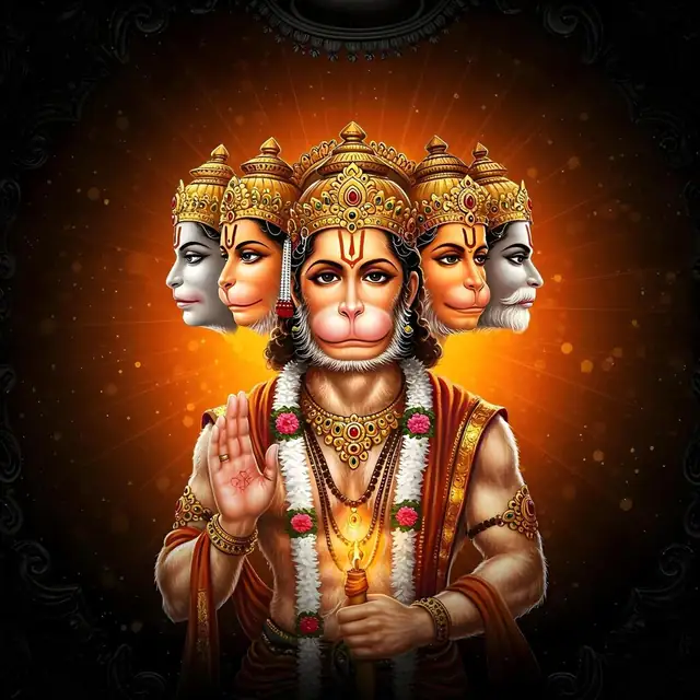 Panchmukhi Hanuman, invoked in the Bajrang Baan